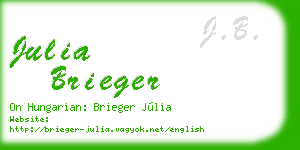 julia brieger business card